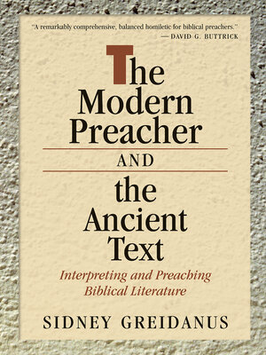 cover image of The Modern Preacher and the Ancient Text